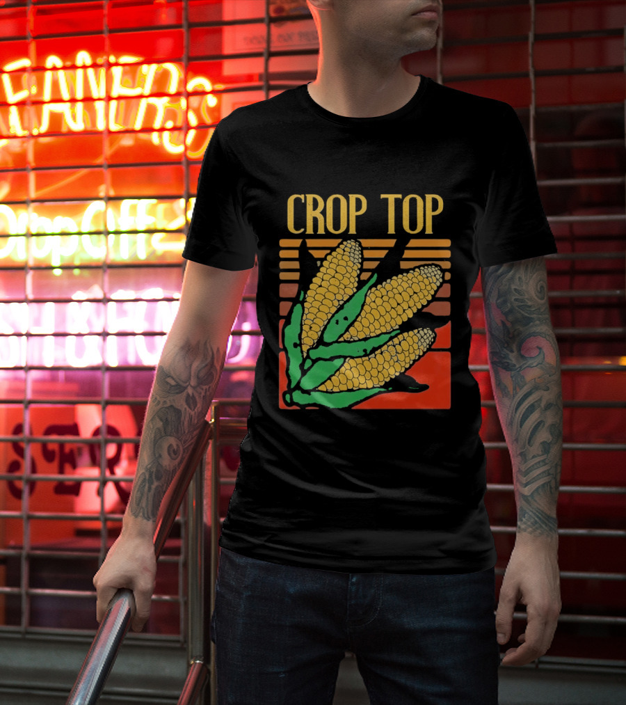 CROP TOP Corn Cobs Maize Sweetcorn Vegetable Agriculture Farm Harvest T-Shirt