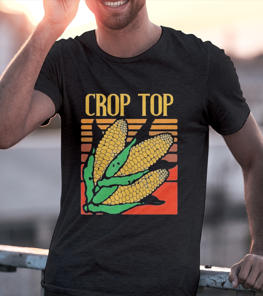 CROP TOP Corn Cobs Maize Sweetcorn Vegetable Agriculture Farm Harvest T-Shirt