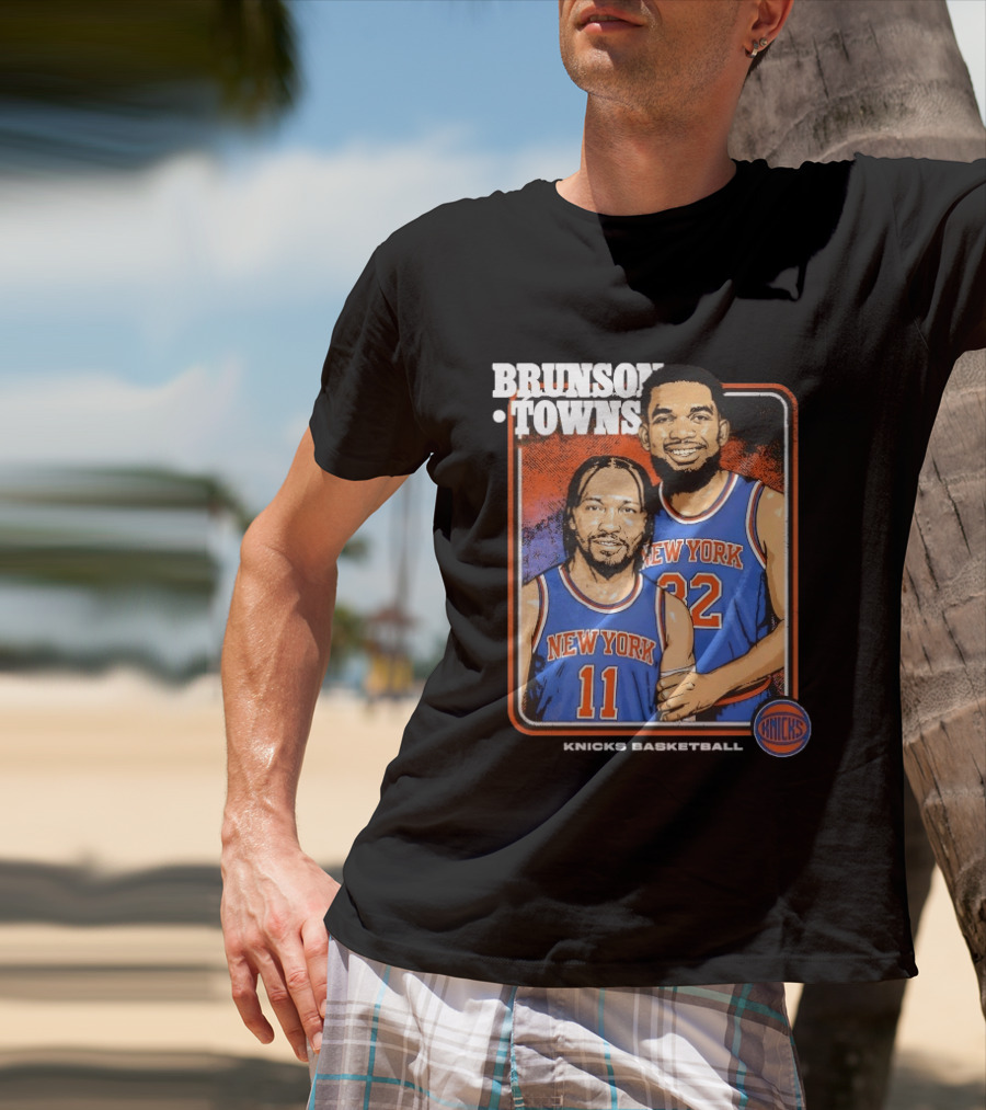 New York Knicks Brunson Towns Stepbrothers 32 11 T-Shirt