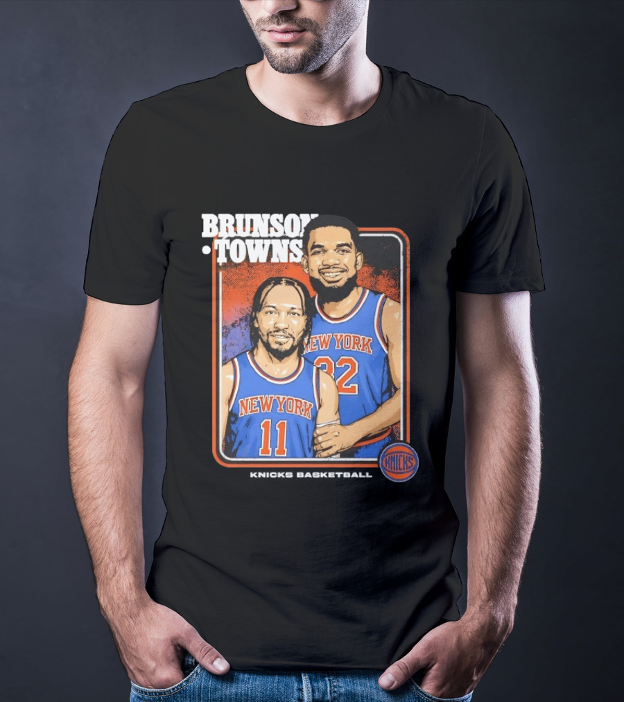 New York Knicks Brunson Towns Stepbrothers 32 11 T-Shirt