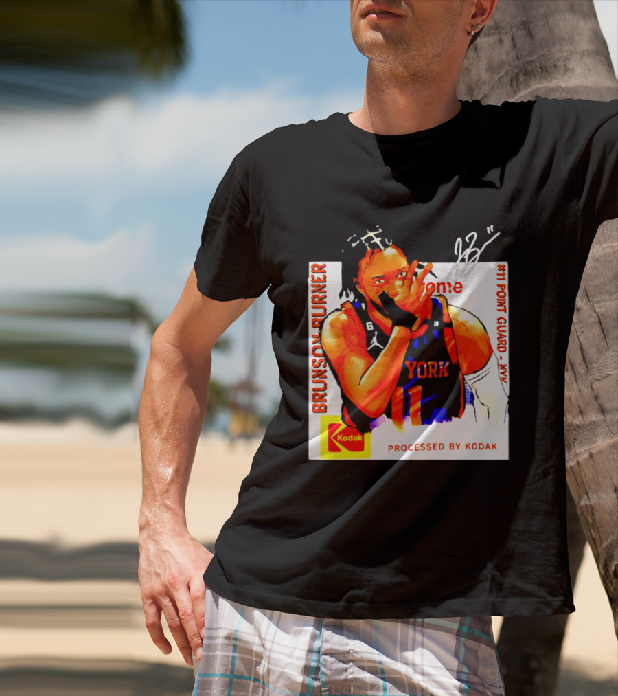 Jalen Brunson Burner New York Kodak #11 Point Guard NYY T-Shirt