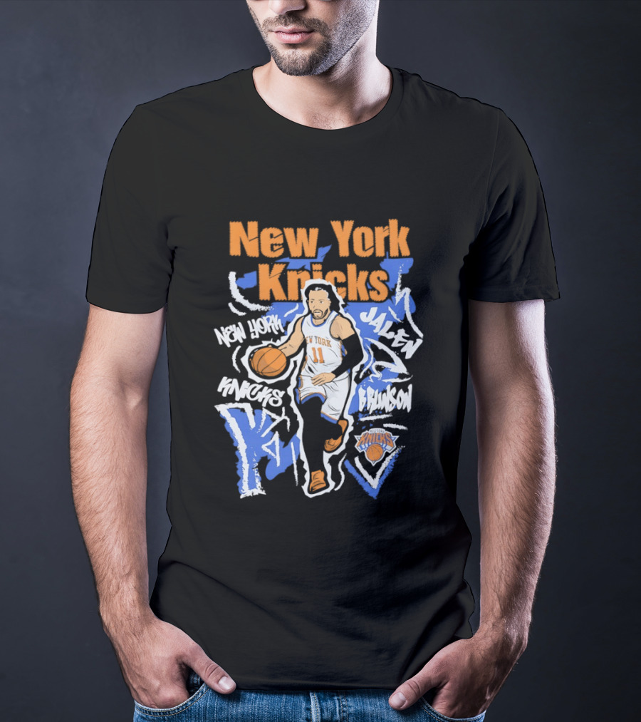 New York Knicks Jalen Brunson Dribbling Basketball 11 T-Shirt