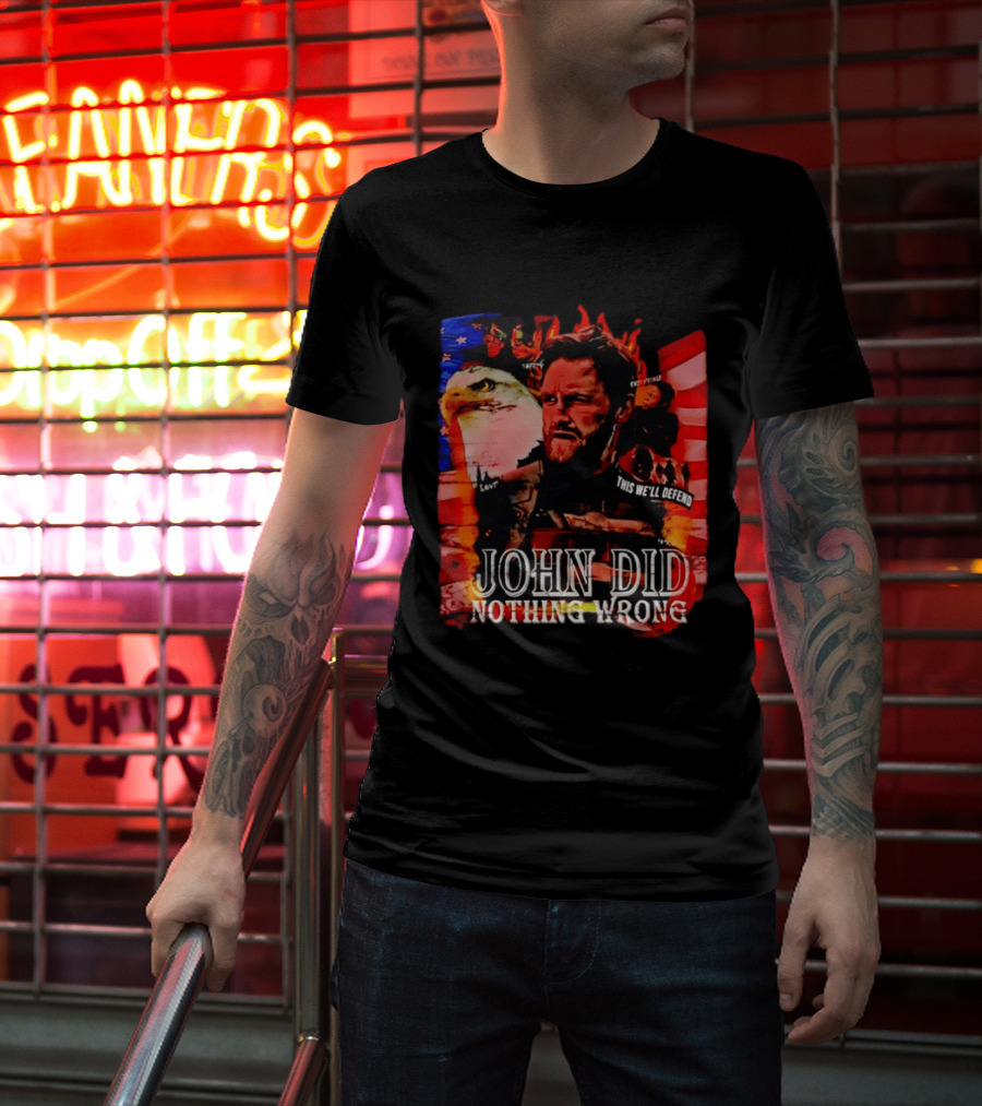 John Walker Marvel Falcon Winter Soldier This We'll Defend American Flag Eagle T-Shirt