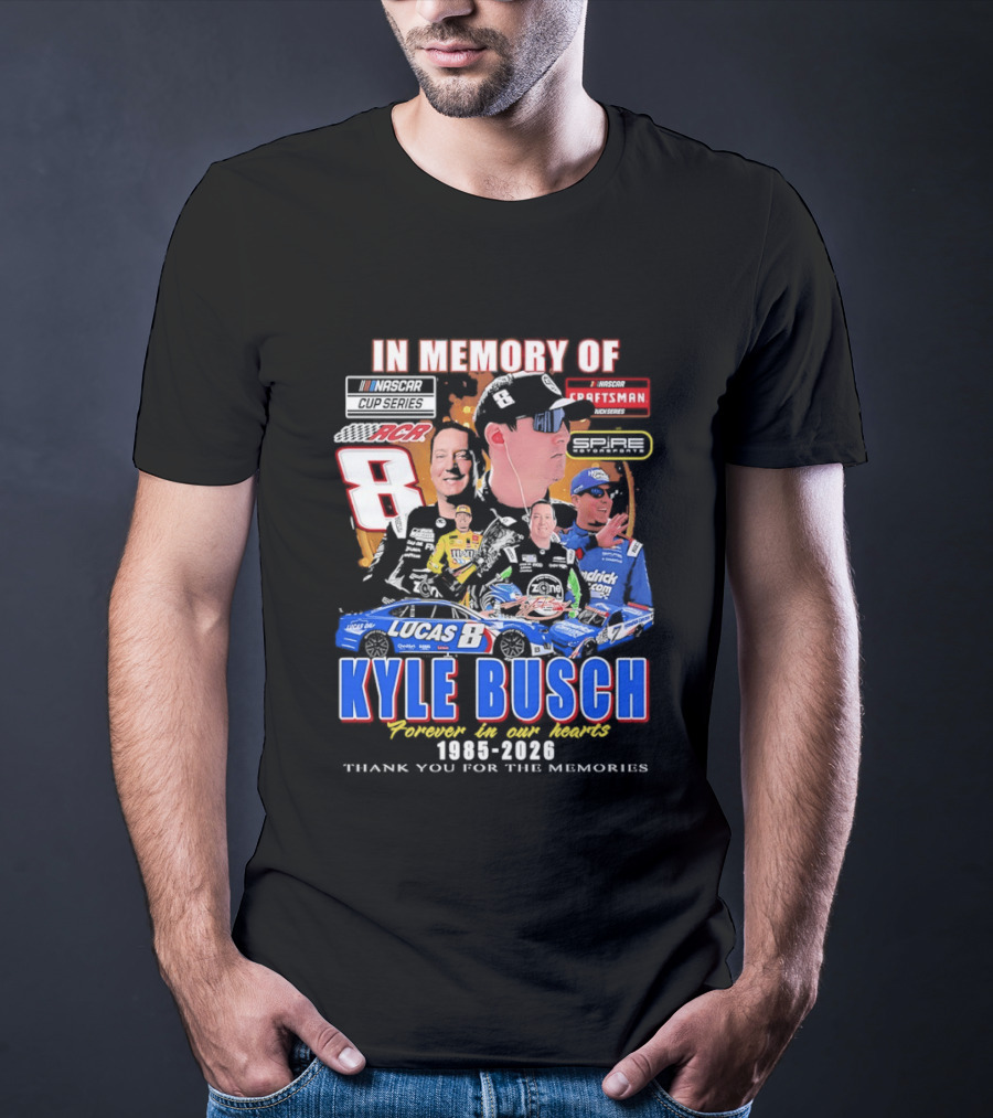 Kyle Busch Craftsman NASCAR Cup Truck Series RCR 8 In Memory 1985 2026 T-Shirt