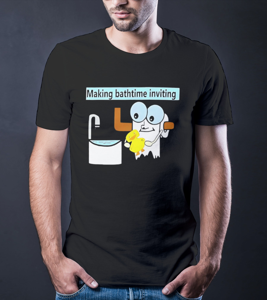 Making Bathtime Inviting No Face Spirited Away Rubber Duck Bathhouse T-Shirt
