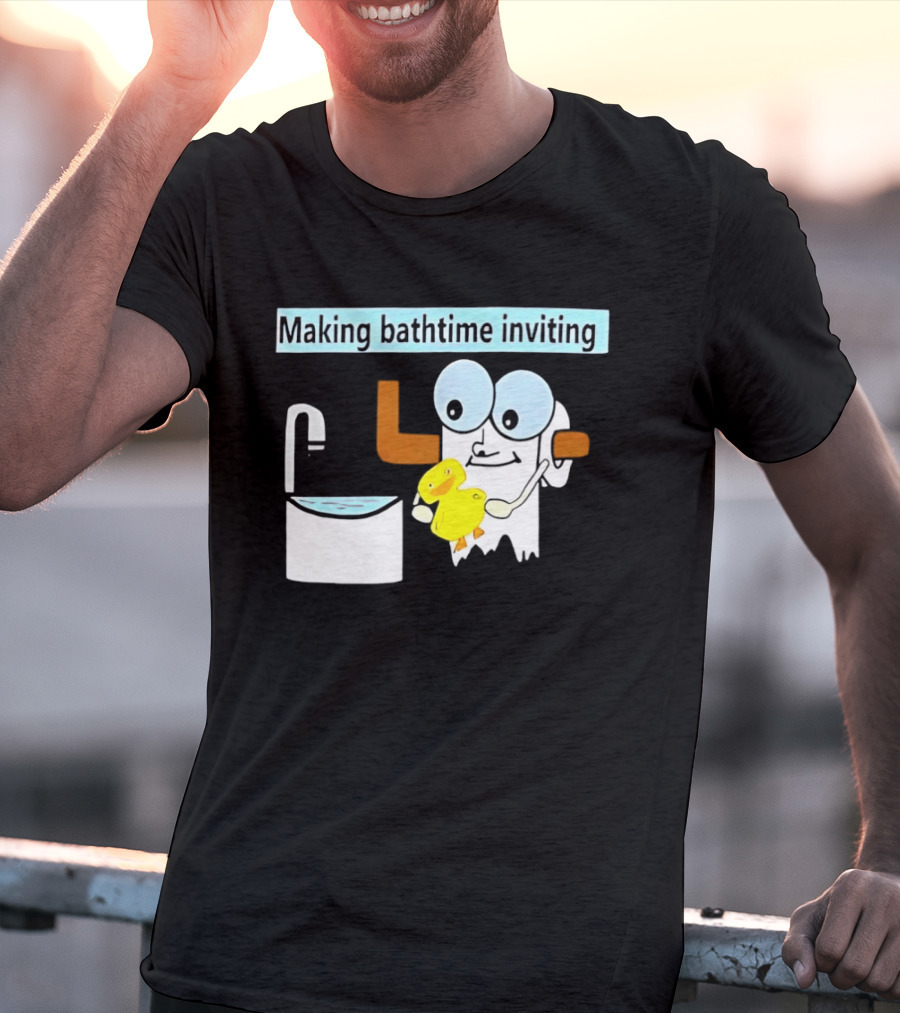 Making Bathtime Inviting No Face Spirited Away Rubber Duck Bathhouse T-Shirt