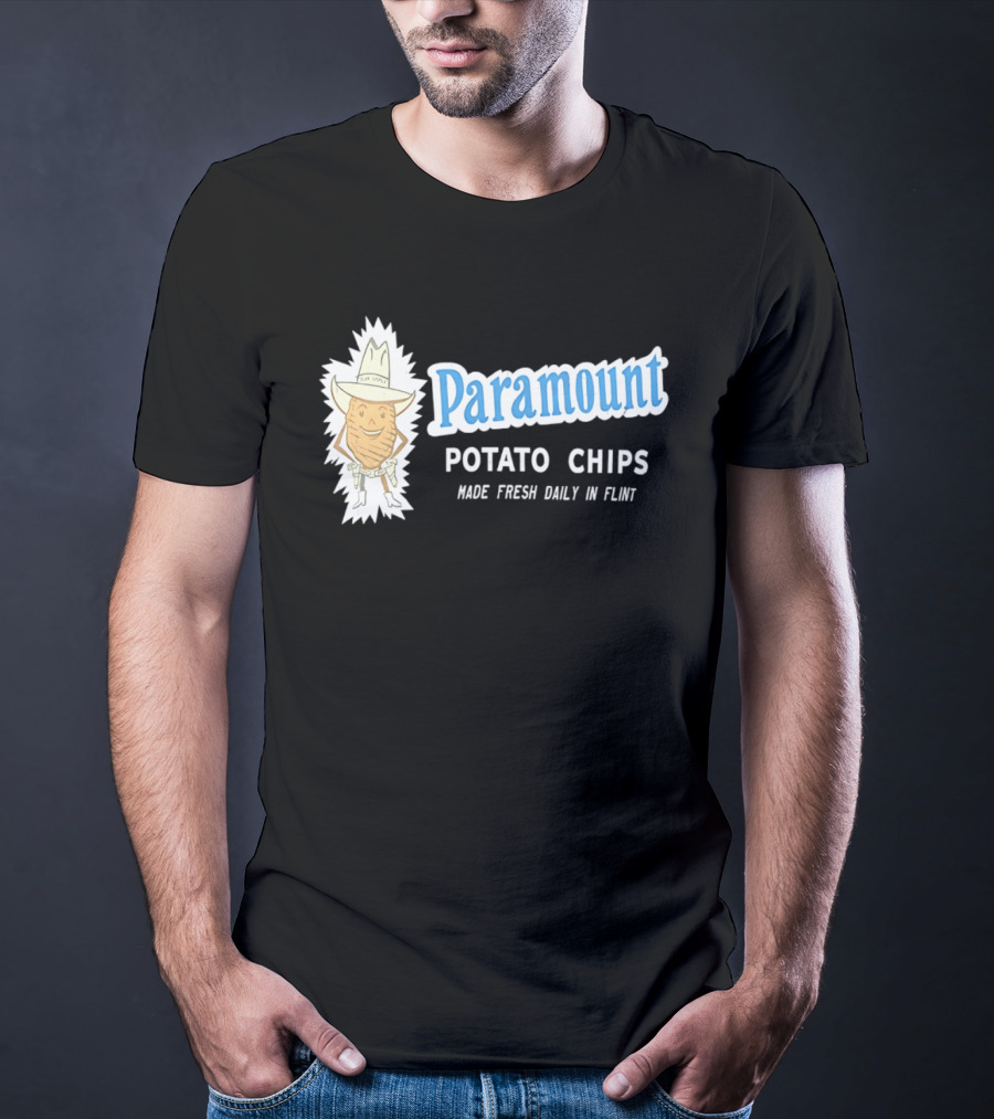Paramount Potato Chips Made Fresh Daily In Flint Cowboy T-Shirt