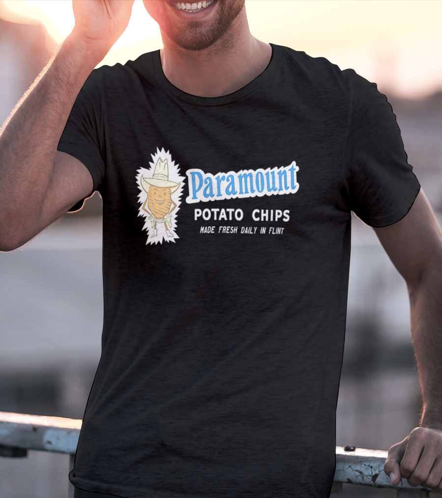 Paramount Potato Chips Made Fresh Daily In Flint Cowboy T-Shirt