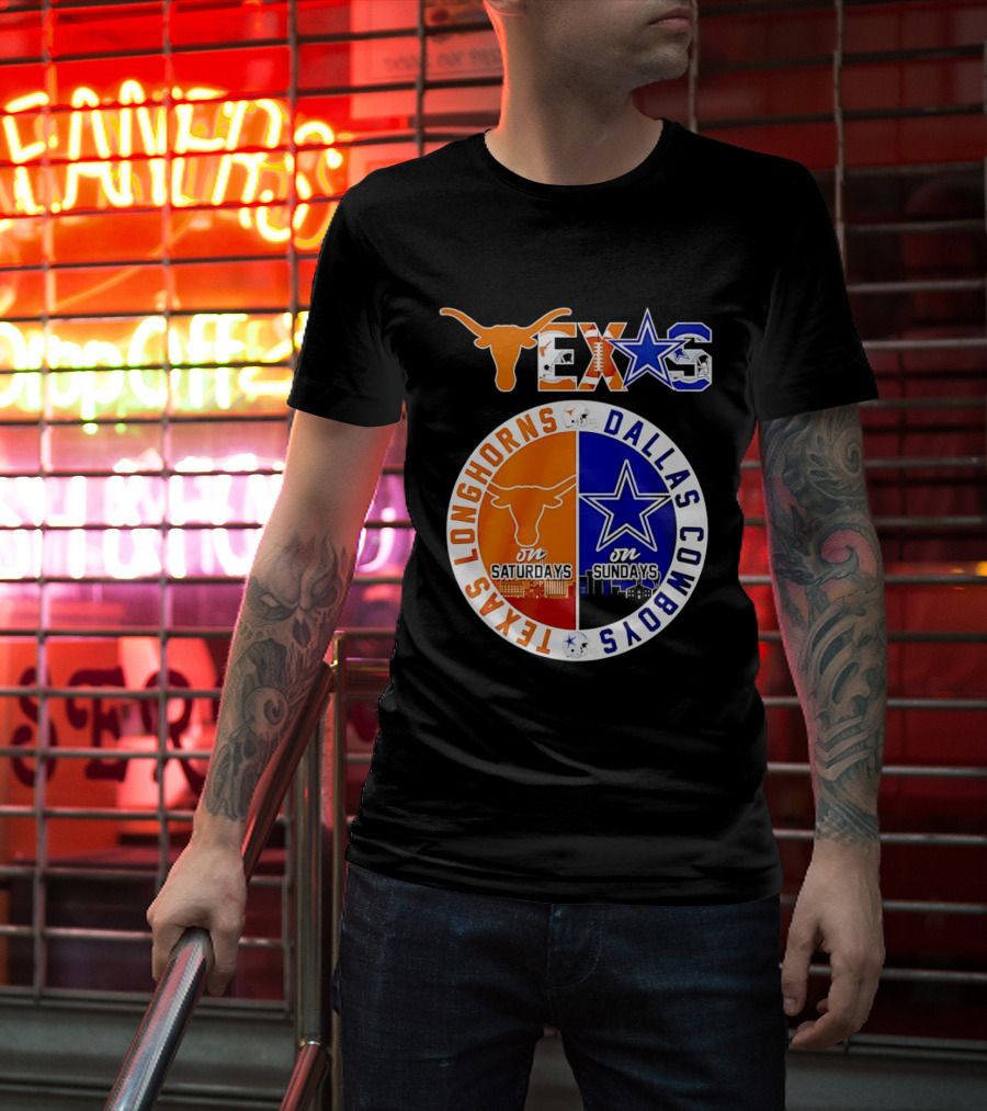 Texas Longhorns Dallas Cowboys Game Day Weekend Saturdays Sundays T-Shirt