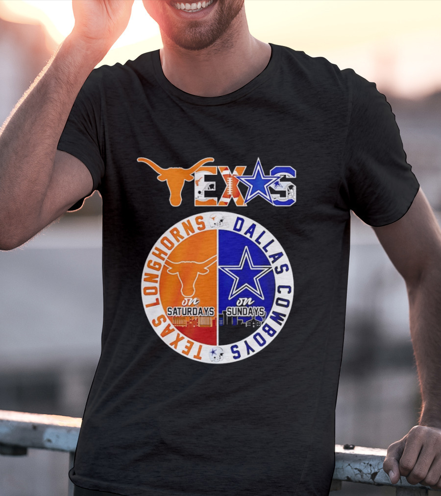 Texas Longhorns Dallas Cowboys Game Day Weekend Saturdays Sundays T-Shirt