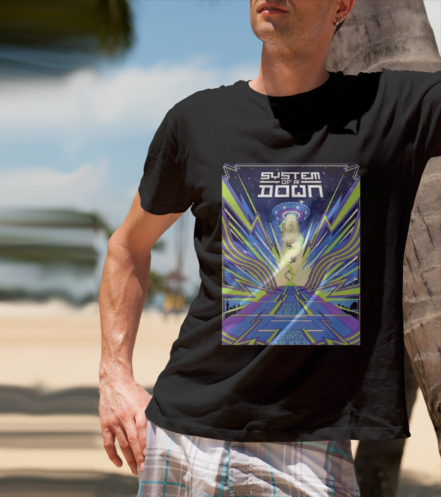 UFO Spaceship System Of A Down CDMX Mexico At Estadio GNP Seguros T-Shirt