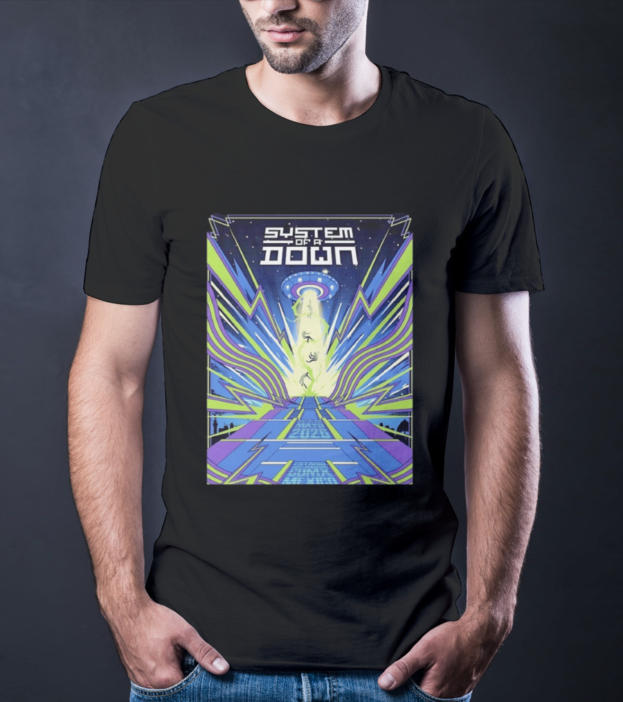 UFO Spaceship System Of A Down CDMX Mexico At Estadio GNP Seguros T-Shirt