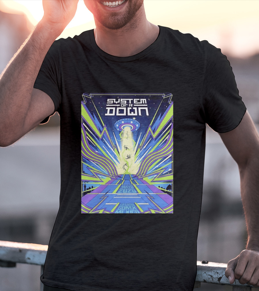 UFO Spaceship System Of A Down CDMX Mexico At Estadio GNP Seguros T-Shirt