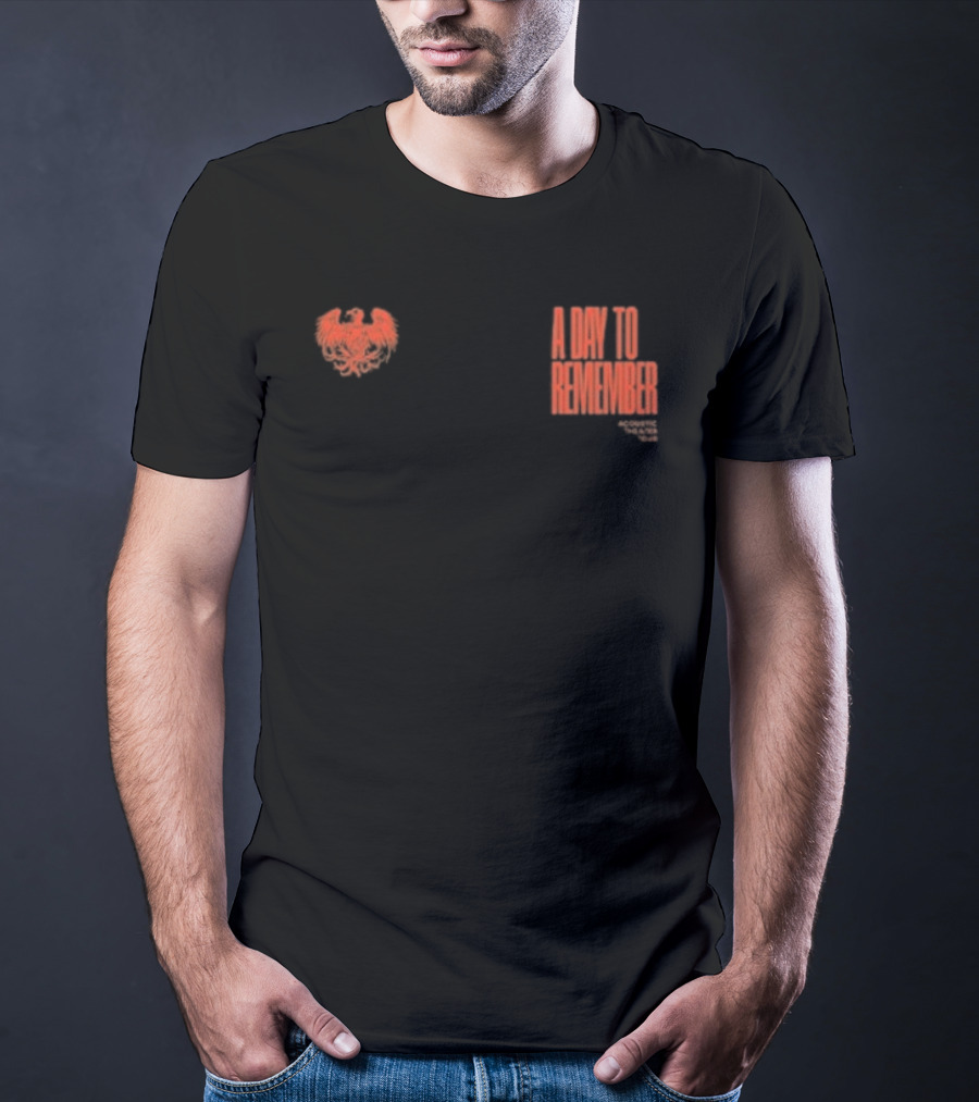 A Day To Remember Reassembled The Acoustic Theater Tour Orange Heart T-Shirt