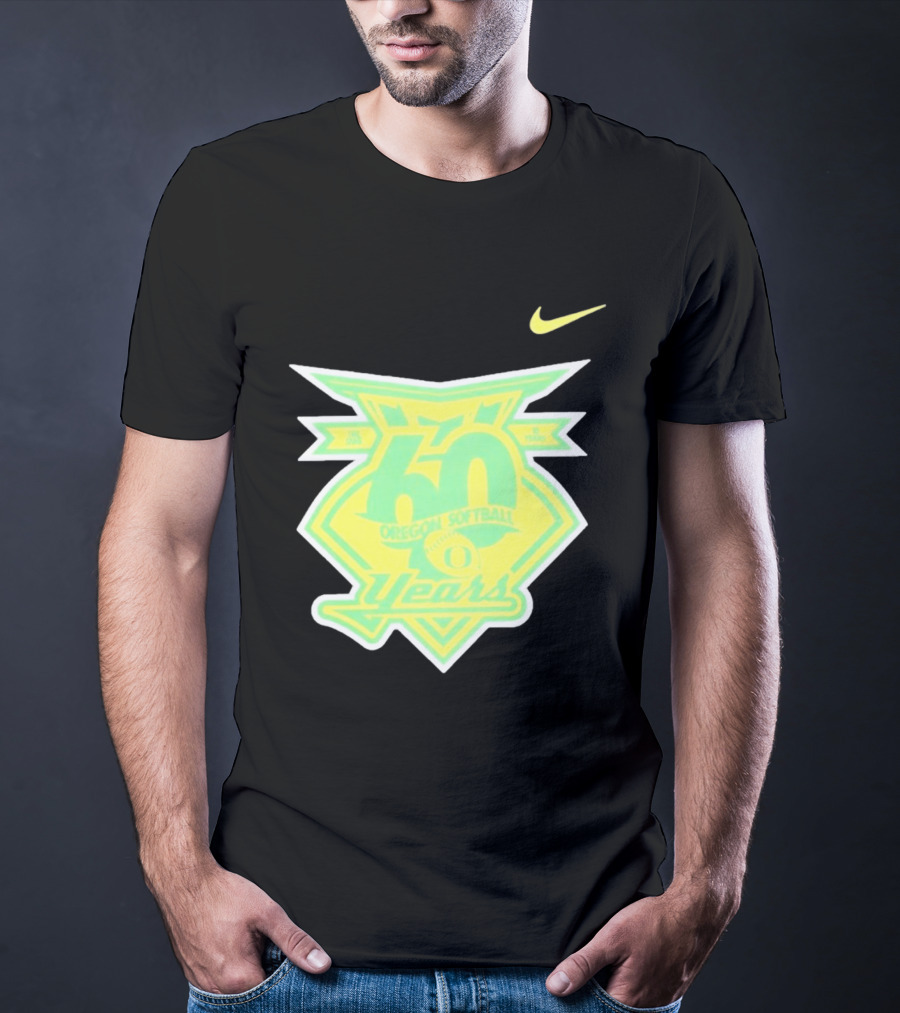 Oregon Softball 60 Years Anniversary Club Nike T-Shirt