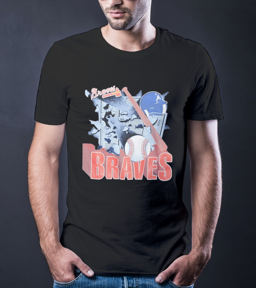Braves Atlanta MLB 1994 Baseball Bat And Helmet T-Shirt