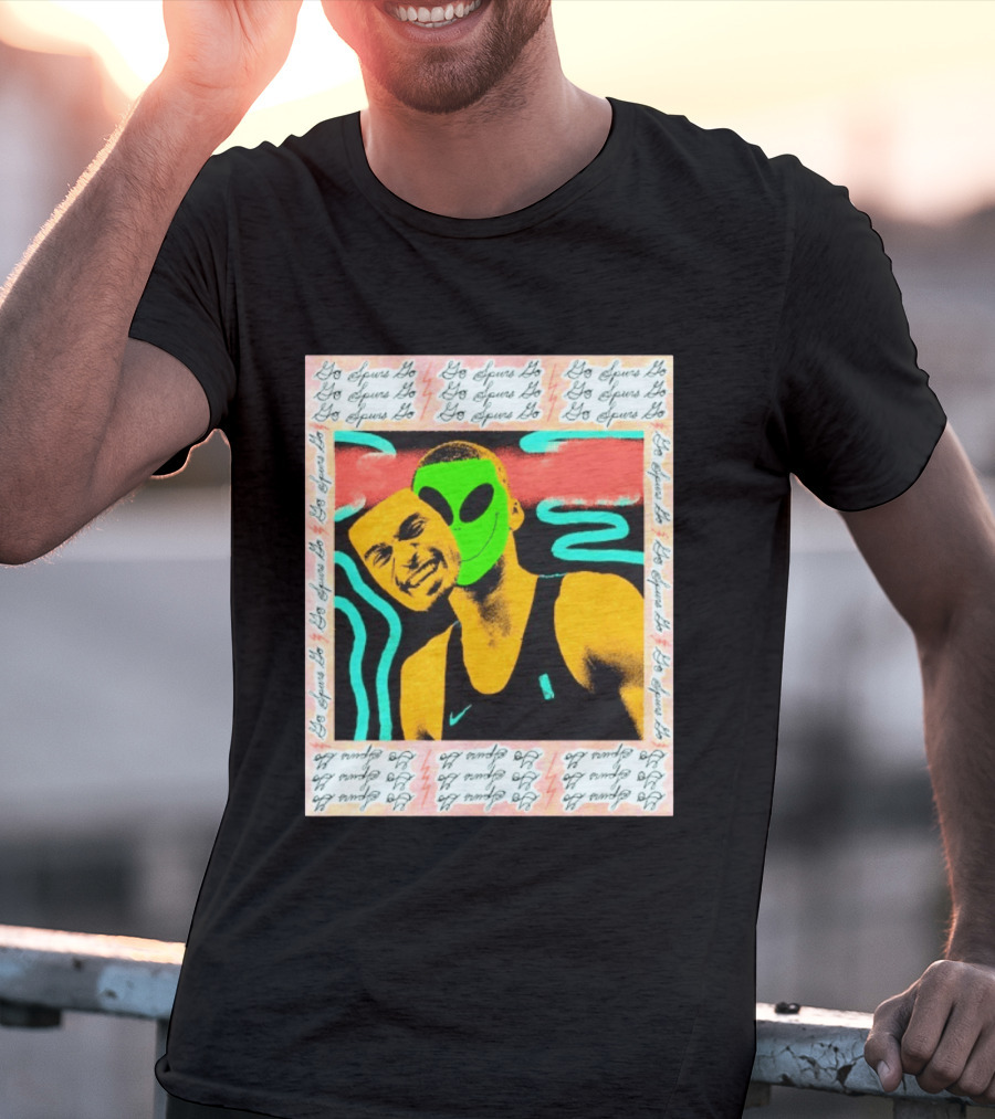 Go Spurs Go Alien Victor Wemby Mask San Antonio Spurs T-Shirt