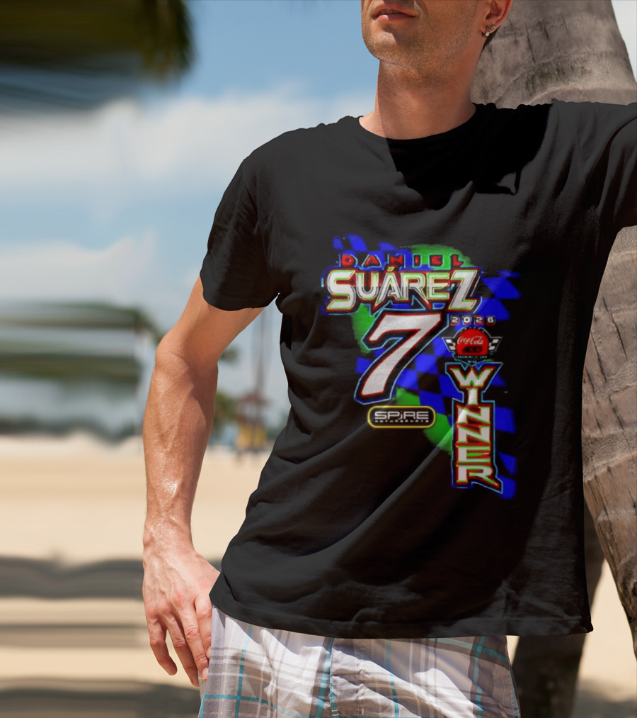 Daniel Suarez NASCAR Coca Cola Number 7 Winner 2026 T-Shirt