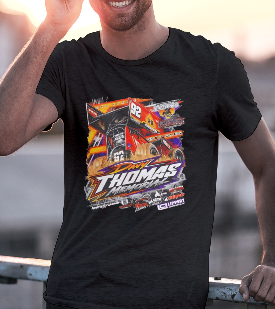 2nd Annual Davy Thomas Memorial 92 Sprint Car Placerville Speedway Challenge Tour 2020 T-Shirt