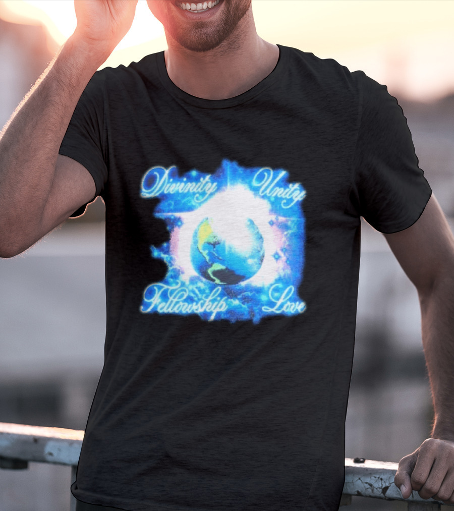 Divinity Unity Fellowship Love Earth Glow T-Shirt