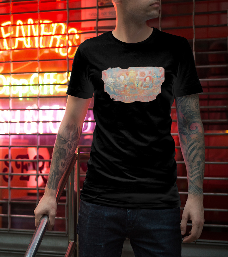 House Of 1000 Corpses House Always Wins Clowning Around Poker Table T-Shirt