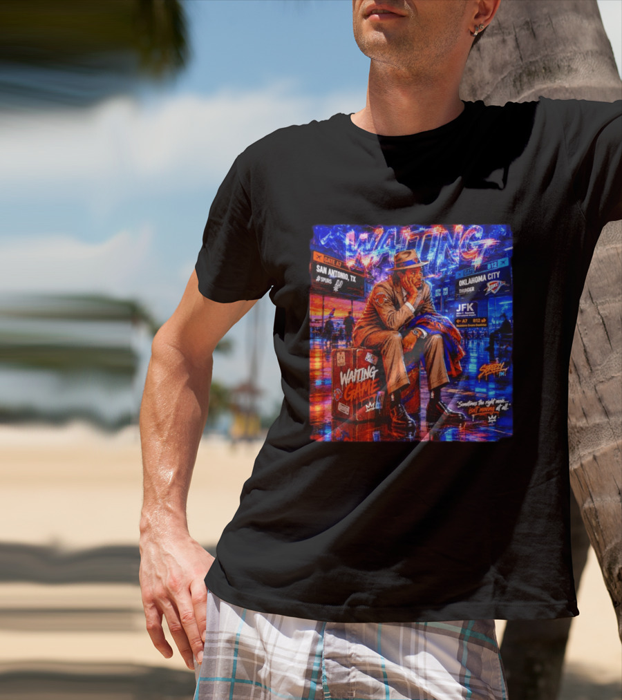 Waiting Game JFK Decisions San Antonio OKC Spurs Thunder T-Shirt