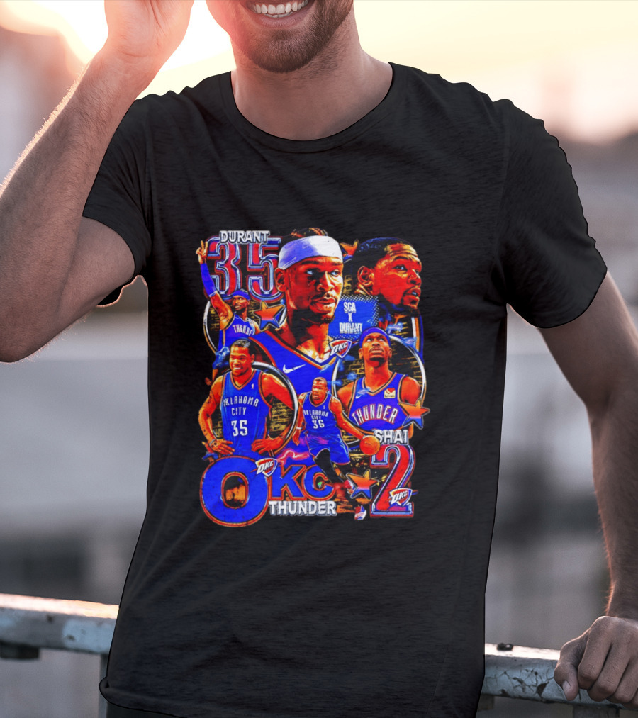 Oklahoma City Thunder Durant 35 Shai 2 OKC Team T-Shirt