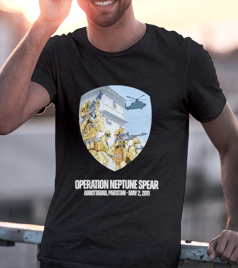 Operation Neptune Spear Abbottabad Pakistan May 2 2011 Military Team Helicopter Shield T-Shirt