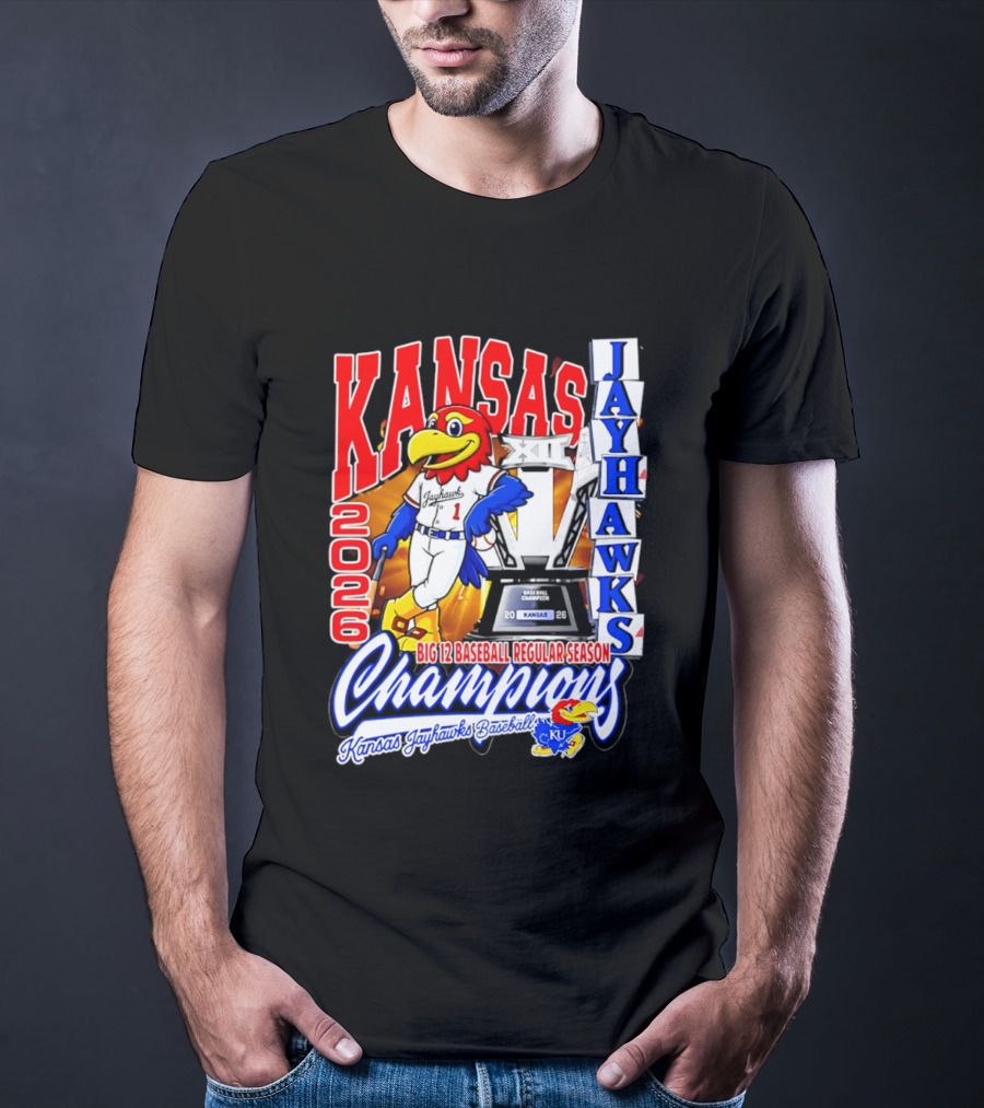 Kansas Jayhawks 2026 Big 12 Baseball Regular Season Champions T-Shirt