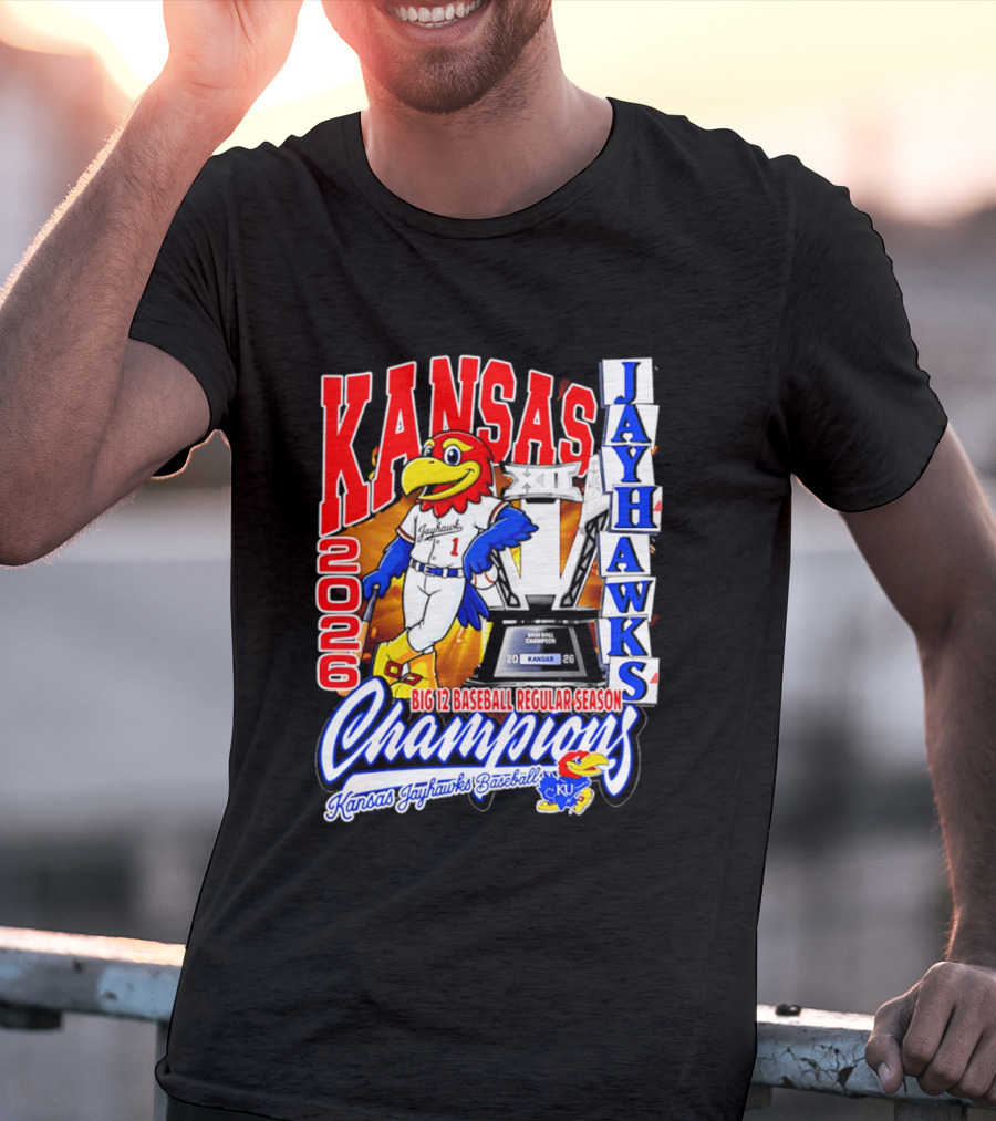 Kansas Jayhawks 2026 Big 12 Baseball Regular Season Champions T-Shirt