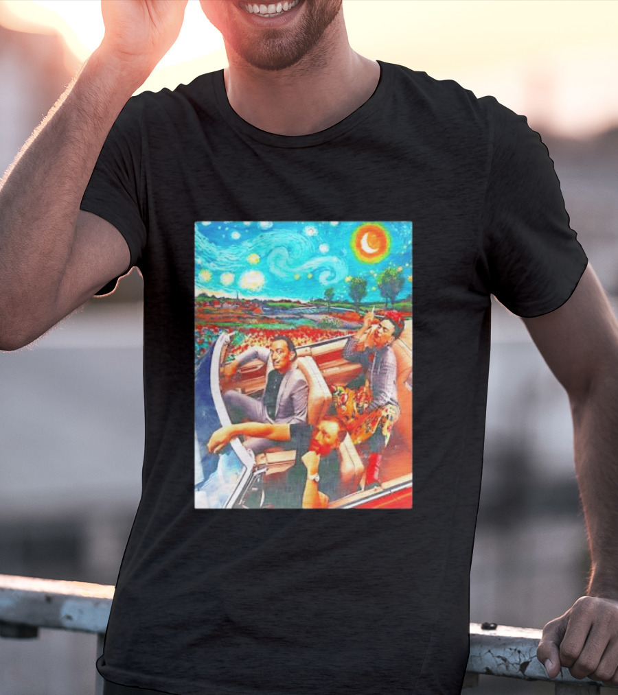 Salvador Dalí Frida Kahlo Vincent Van Gogh Starry Night Road Trip T-Shirt