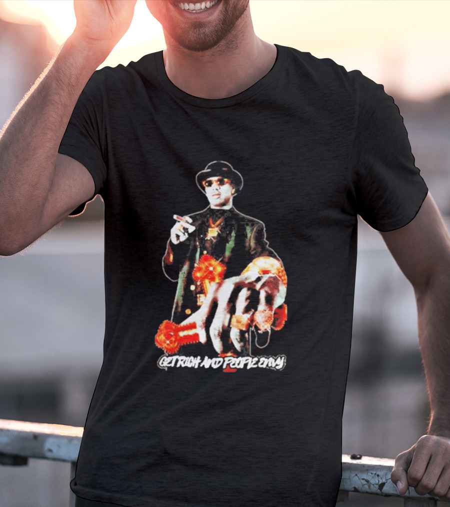 Master P Get Rich And People Envy Gold Rings Money Power T-Shirt