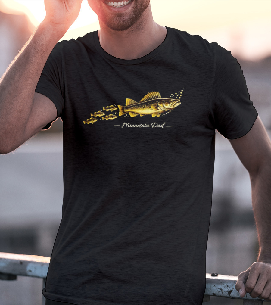 Minnesota Dad Walleye Fishing Family T-Shirt