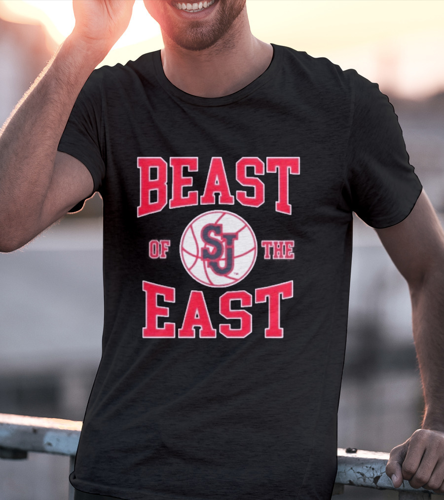 St. Johns Red Storm Beast Of The East Basketball SJ T-Shirt