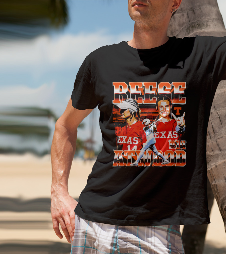 Texas Longhorns Softball Reese Atwood Player 14 Collage T-Shirt