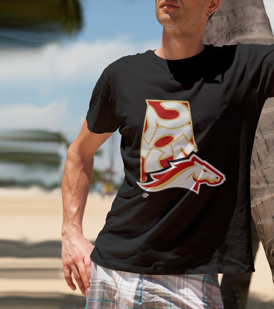 Arkansas Razorbacks Map Logo With Horsehead T-Shirt