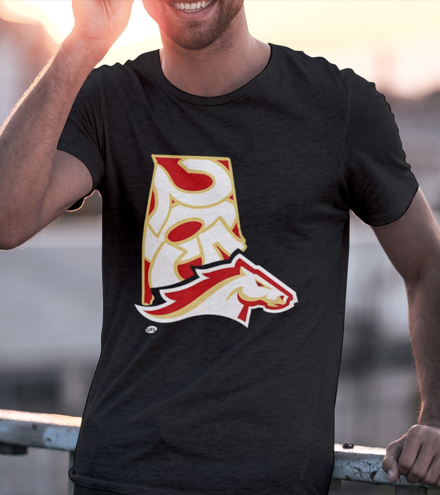 Arkansas Razorbacks Map Logo With Horsehead T-Shirt
