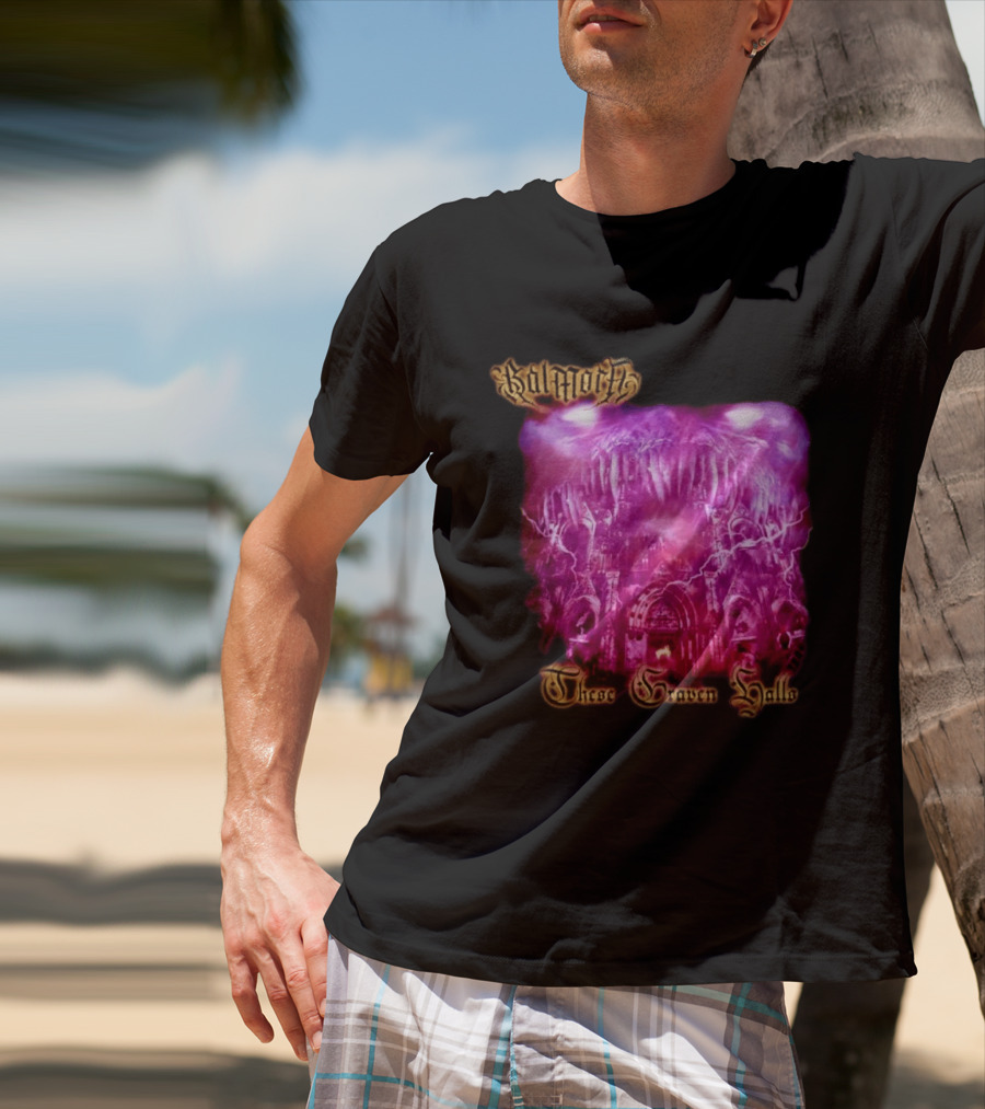 Balmorth These Graven Halls Gothic Purple Cathedral Fantasy T-Shirt