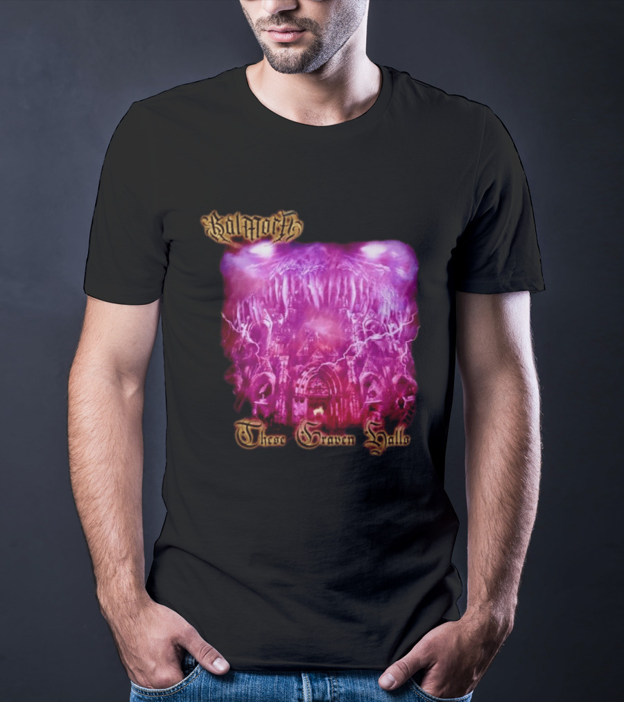 Balmorth These Graven Halls Gothic Purple Cathedral Fantasy T-Shirt