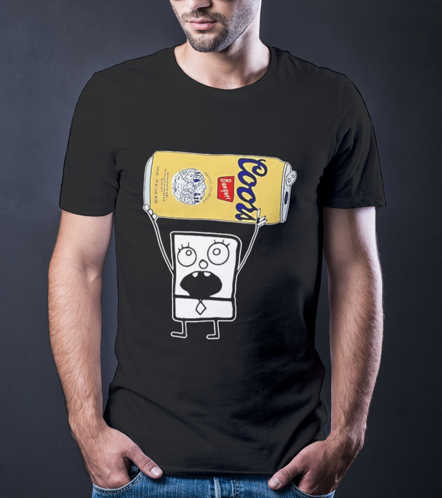 Coors Banquet Blocky Comic 355mL 5 Alc Vol Golden Colorado ESTD 1873 Refreshing T-Shirt