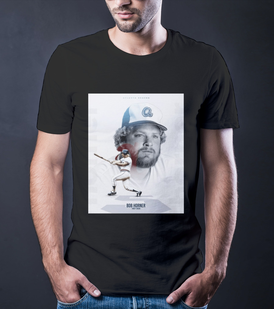 Atlanta Braves Bob Horner 1957 2026 Vintage Baseball T-Shirt
