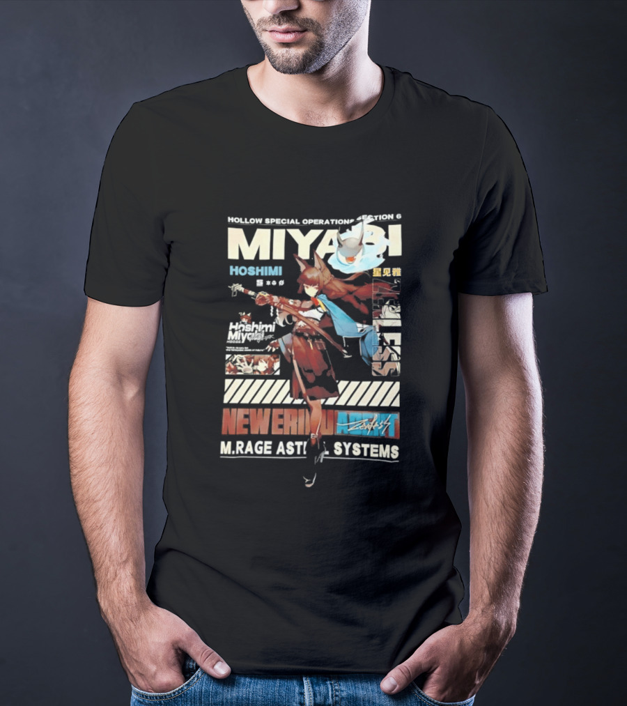 Hollow Special Operations Section 6 Miyabi Hoshimi Rage Ast System Never Ending Shift T-Shirt