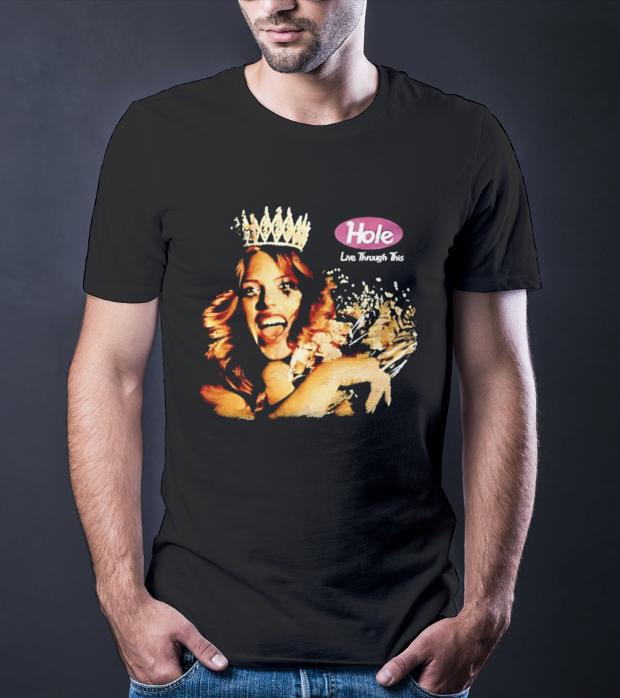 Courtney Love Hole Live Through This 1994 Alternative Rock Album Cover T-Shirt