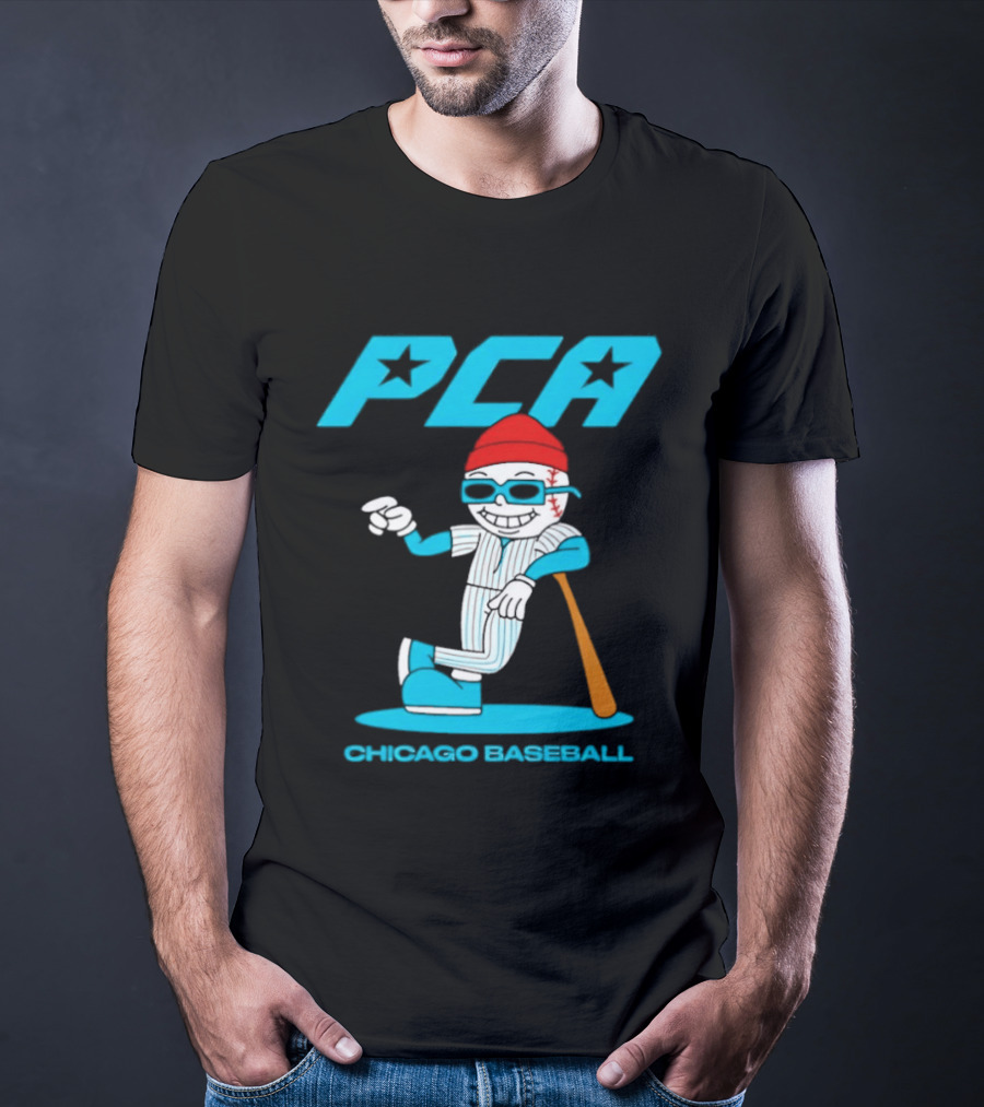 PCA Chicago Baseball Mascot With Bat And Cap T-Shirt