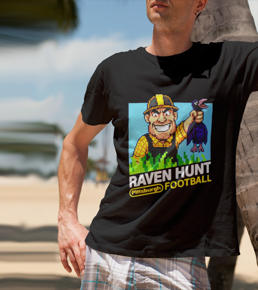 Raven Hunt Pittsburgh Football 8bit Game T-Shirt
