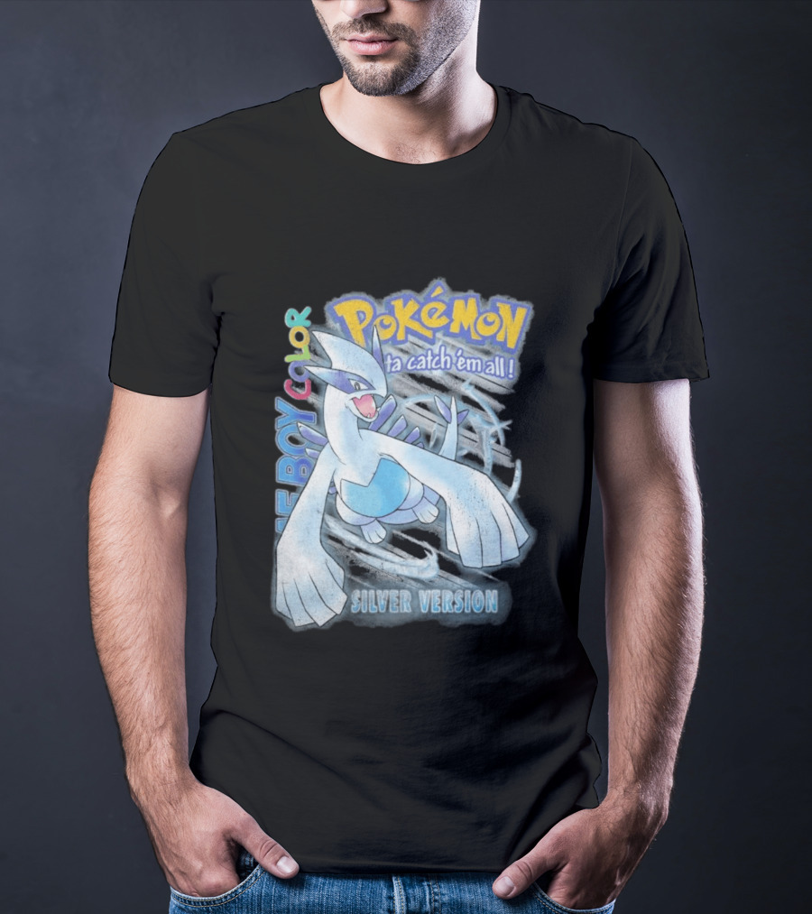 Pokémon Silver Version Game Boy Color Lugia Ta Catch 'Em All T-Shirt