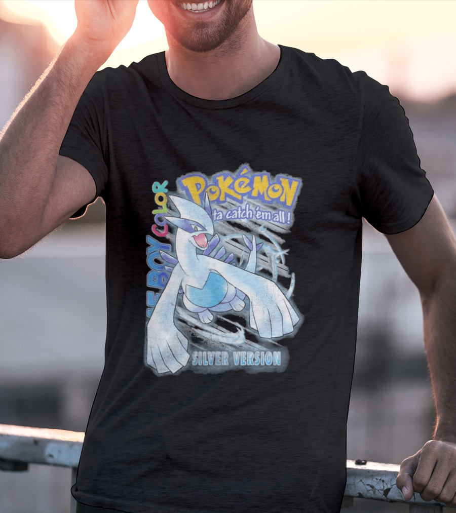 Pokémon Silver Version Game Boy Color Lugia Ta Catch 'Em All T-Shirt