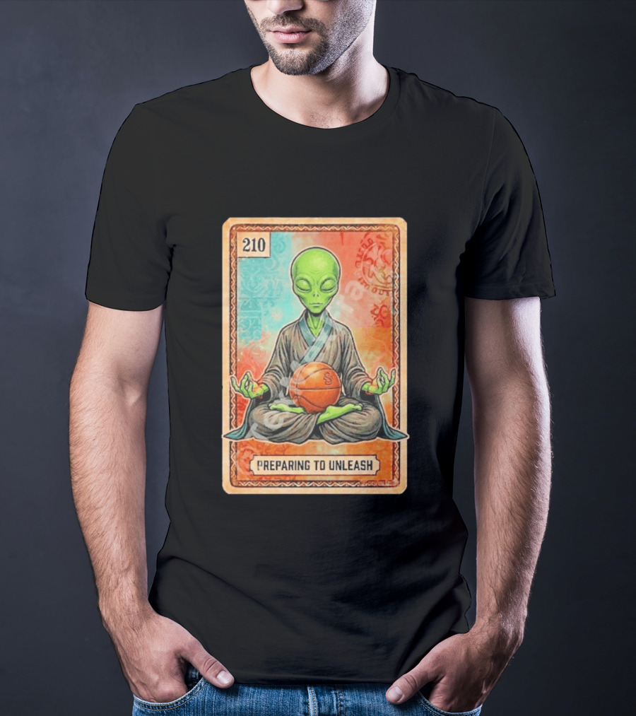 Preparing To Unleash Alien 210 San Antonio Spurs Basketball T-Shirt