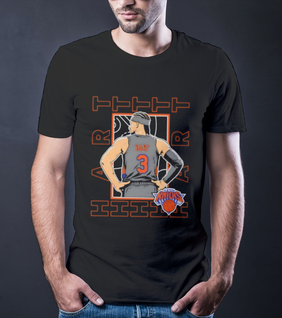 Josh Hart New York Knicks Basketball Number 3 Star Pose T-Shirt