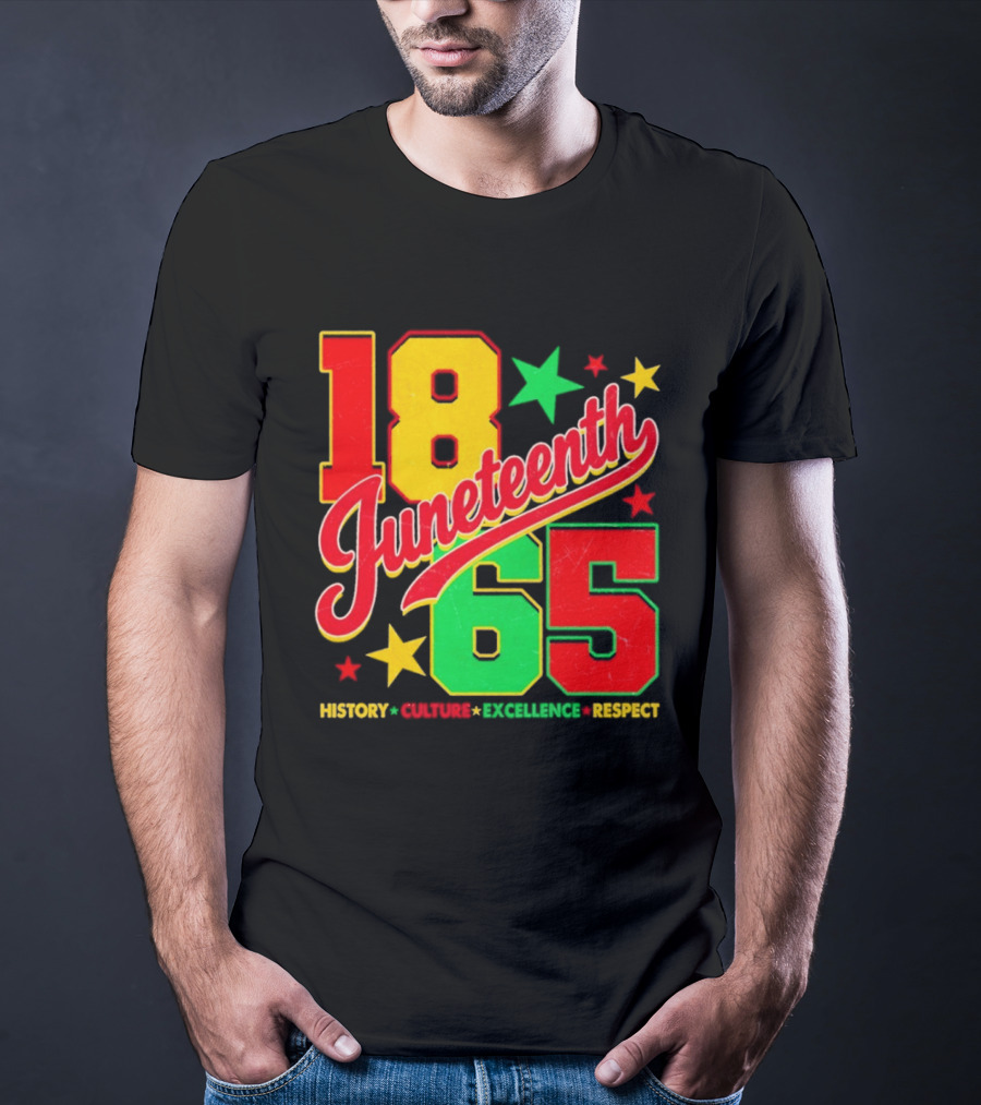 18 Juneteenth 65 History Culture Excellence Respect T-Shirt